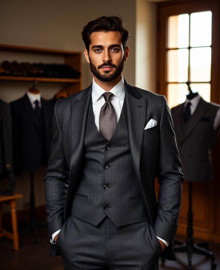 Three-Piece Suits tailored by Alwan Tailors Dubai
